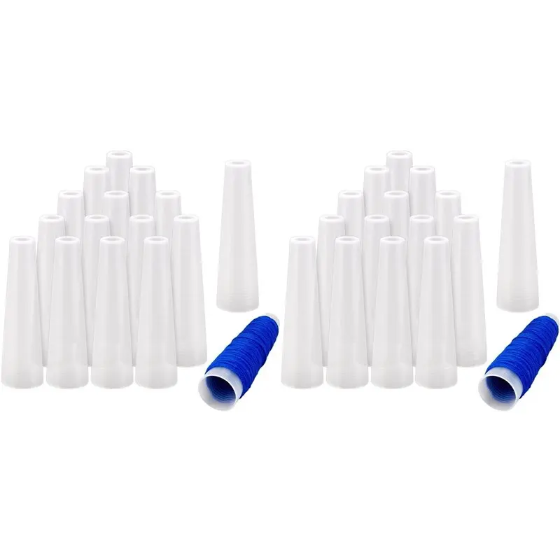 

【ORNAMENT】40Pcs Tapered Plastic Bobbins Plastic Yarn Cones Empty Thread Spools Cord Thread For Sewing Knitting Embroidery Projec