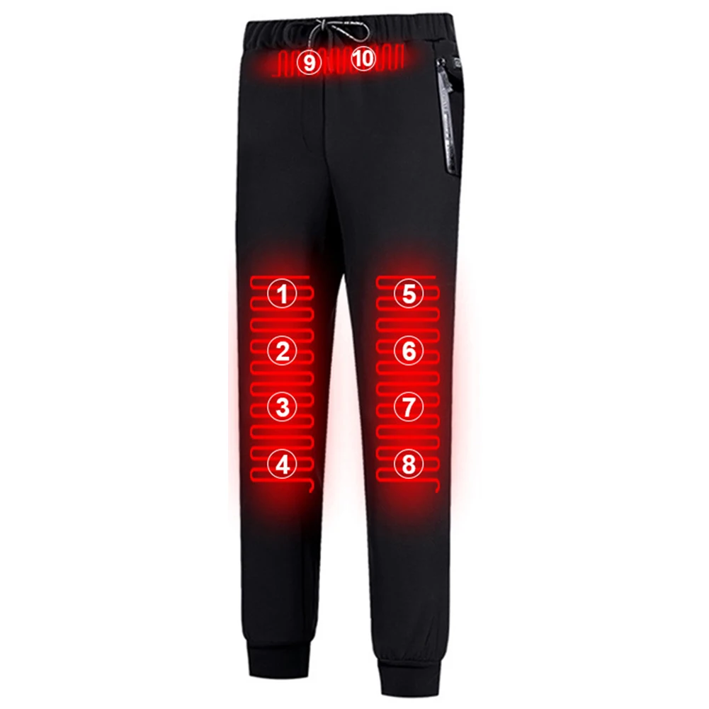 Pantalones calefactables eléctricos de 16 zonas, pantalones calefactores USB para exteriores de invierno, pantalones térmicos deportivos para motocicleta para hombres y mujeres