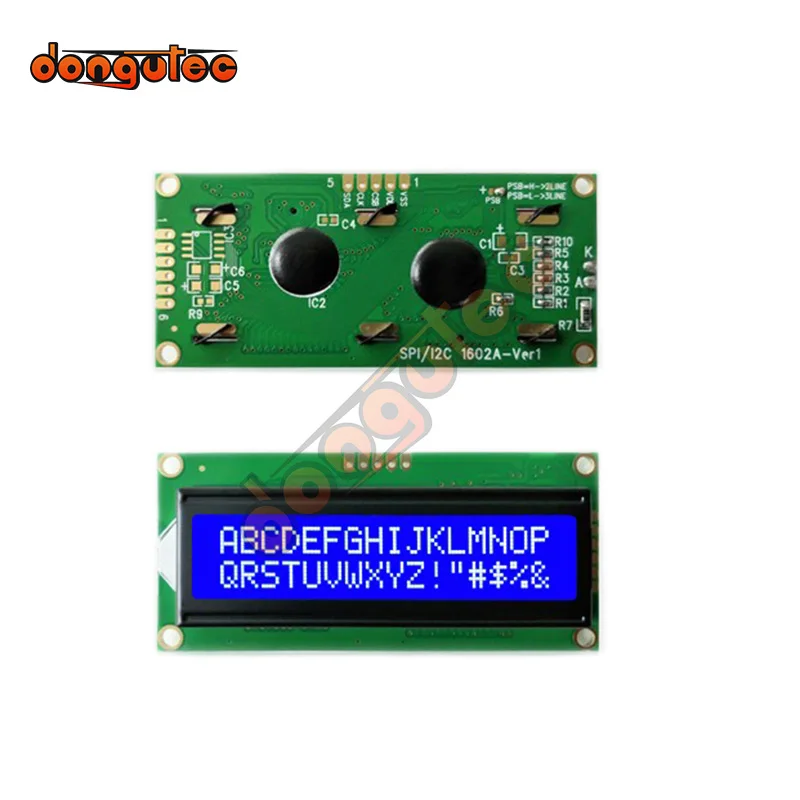 5.0V 1602 16X2ตัวอักษรโมดูลการแสดงผล LCD AIP31068 Controller 16*2จอแสดงผล LCD SPI Serial IIC i2C อินเทอร์เฟซ