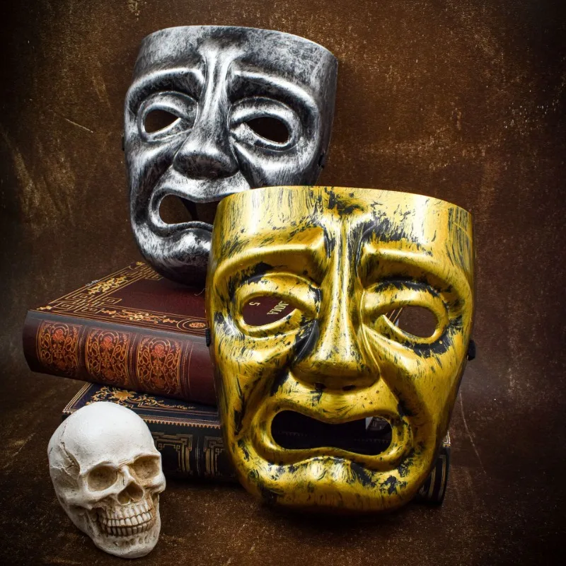 Halloween Party Maske Lustige Schmerzen Gesicht Emoji Maske Erwachsene Antike Show Ball Party Mascara Gruselige Maske Cosplay Requisiten