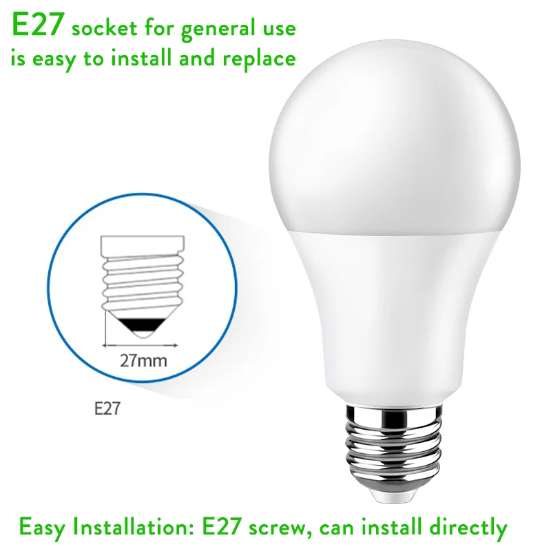 5Pcs Led Bolvormige Lamp 3W 5W 7W 9W 12W 15W 18W 24W E27 Schroef Base Warm Koel Wit 220V Spaarlamp 2700K/6500K