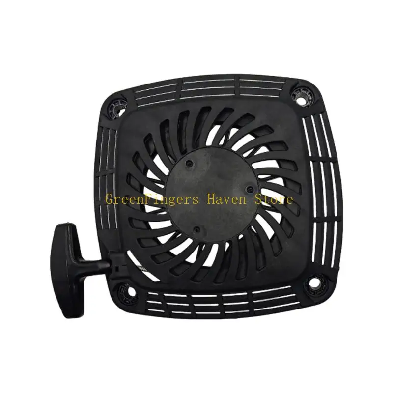 F68D Lawn Mower Pull Start Starter Assembly 4 Hole Mounting Design, 20 Corner-to-Corner Hole Spacing, Pull Handle Housing Unit