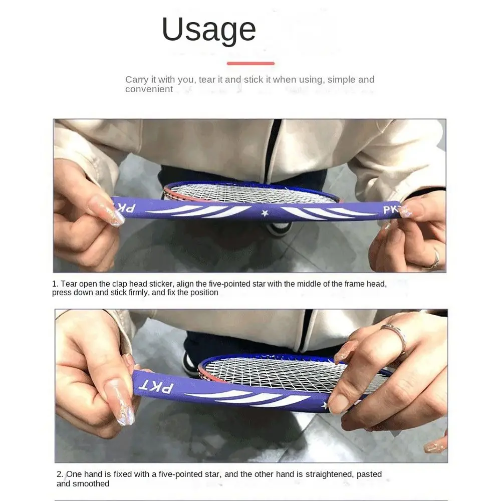 자체 접착 배드민턴 라켓 헤드 보호, 마찰 방지, 배드민턴 액세서리 라켓 프레임, 보호대 라켓 라인 보호