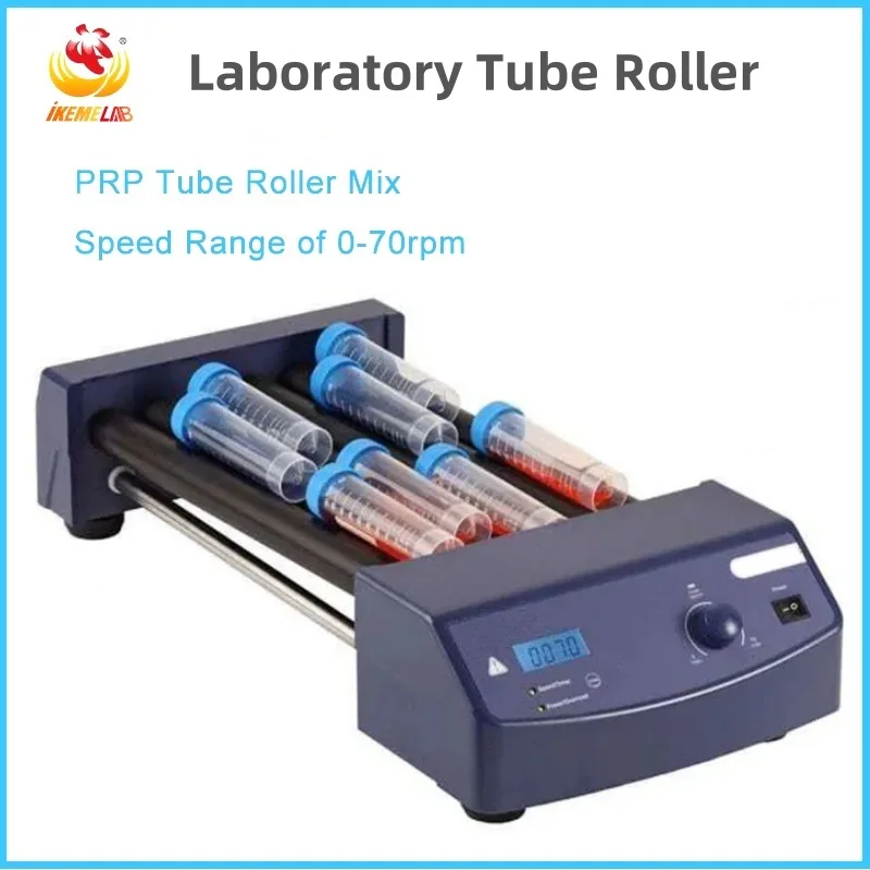 

IKEME MX-T6-S Tube Roller Mixer Machine Laboratory Mixer Tube Roller 6 Rollers Mixing Length 280mm Blood Sample Mixer 0~70rpm