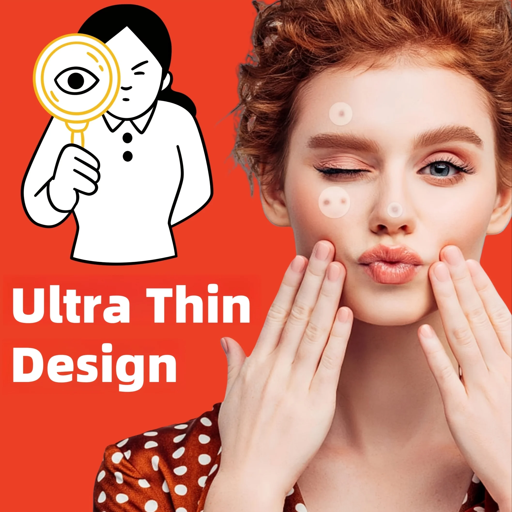 رقع حب الشباب الرقيقة الصغيرة (720 قطعة) - ملصقات غروانية مائية غير قابلة للاكتشاف ليلاً ونهارًا