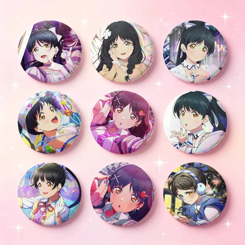 Ren Hazuki Anime Figure Badges 25 32 44 58 75 Mm Round Cosplay Pin Bag Decor Fans Collect Friends Gifts Brooch Souvenir