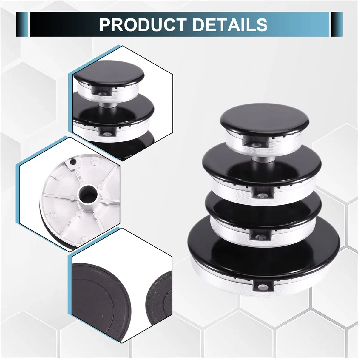Utility Design 8PCS Cooker Hat Set Stove Lid Oven Gas Hob Burner Crown Flame Cap Replacement Kit Fits Most Gas Stove Burners Hea