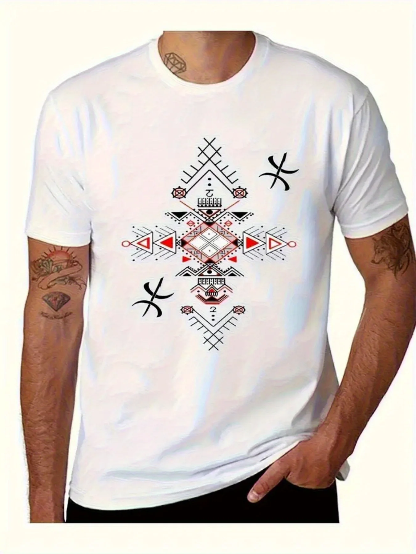 Men'S Graphic Tee, Designed for Breathability And Moisture Control, Easy to Wash And Maintain, Featuring a Casual Round Neckline, Dispatched from a Nearby Warehouse, with Medium Elasticity, Short Sleeves, Perfect for Summer, Stylish And Adaptable