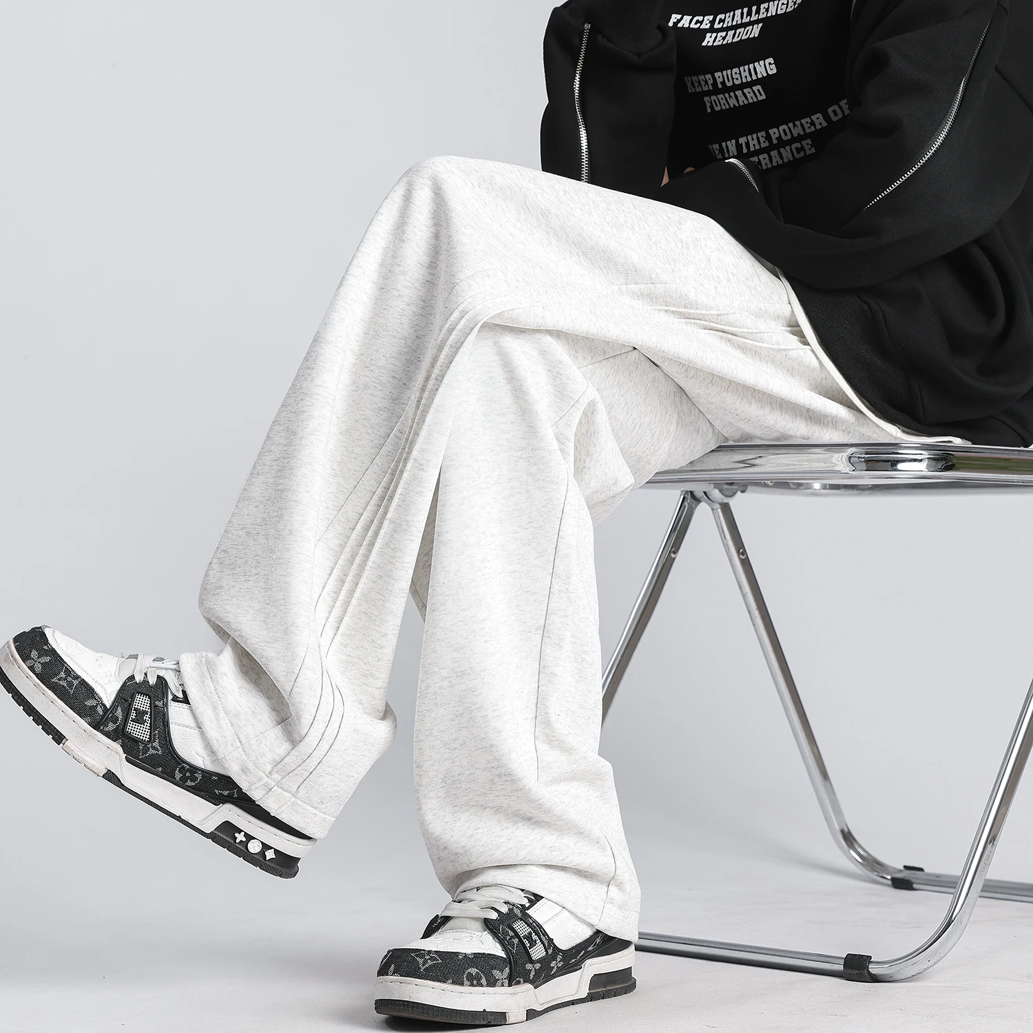 

Мужские уличные вельветовые мешковатые спортивные штаны, весна 2022, мужские повседневные черные широкие брюки для бега, мужские японские модные спортивные штаны