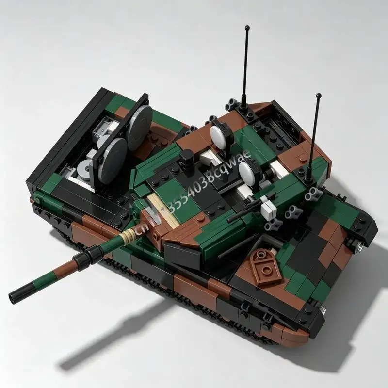 1009PCS Leopard 2A4 Army Tank Model MOC Custom Puzzle Technical Building Blocks DIY Assembly Educational Collectible Toy Gifts
