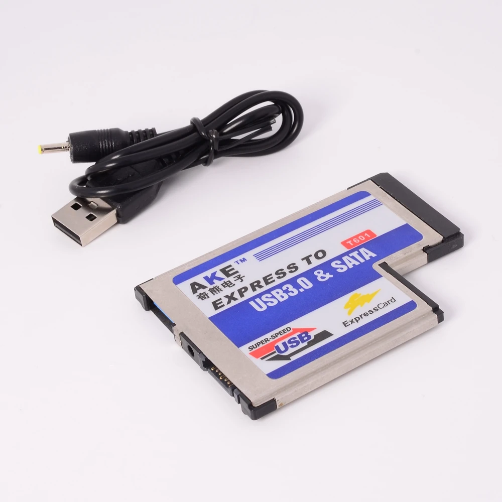 ExpressCard 54mm Notebook Express To USB3.0 + SATA Expansion Card T-shaped L-shaped