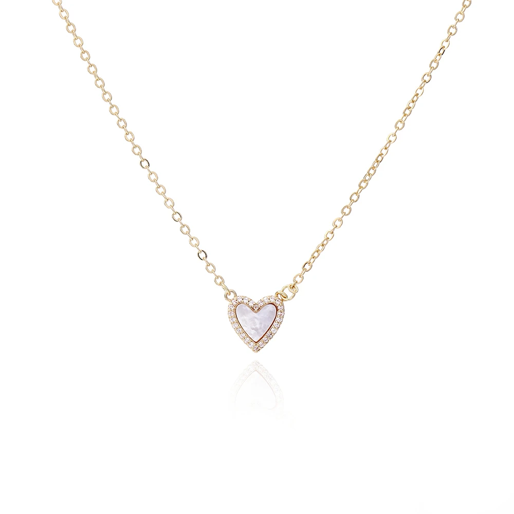Cute Heart Shell Necklace Choker Pendant for Female Womens Girls Wife Valentine Banquet Party Gift