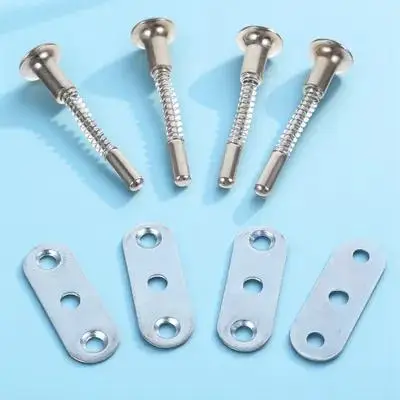 

4pcs Spring Loaded Latches Metal Plunger Latches Bed Fastening Fittings Durable Corrosion Resistant Long Service Life Easy