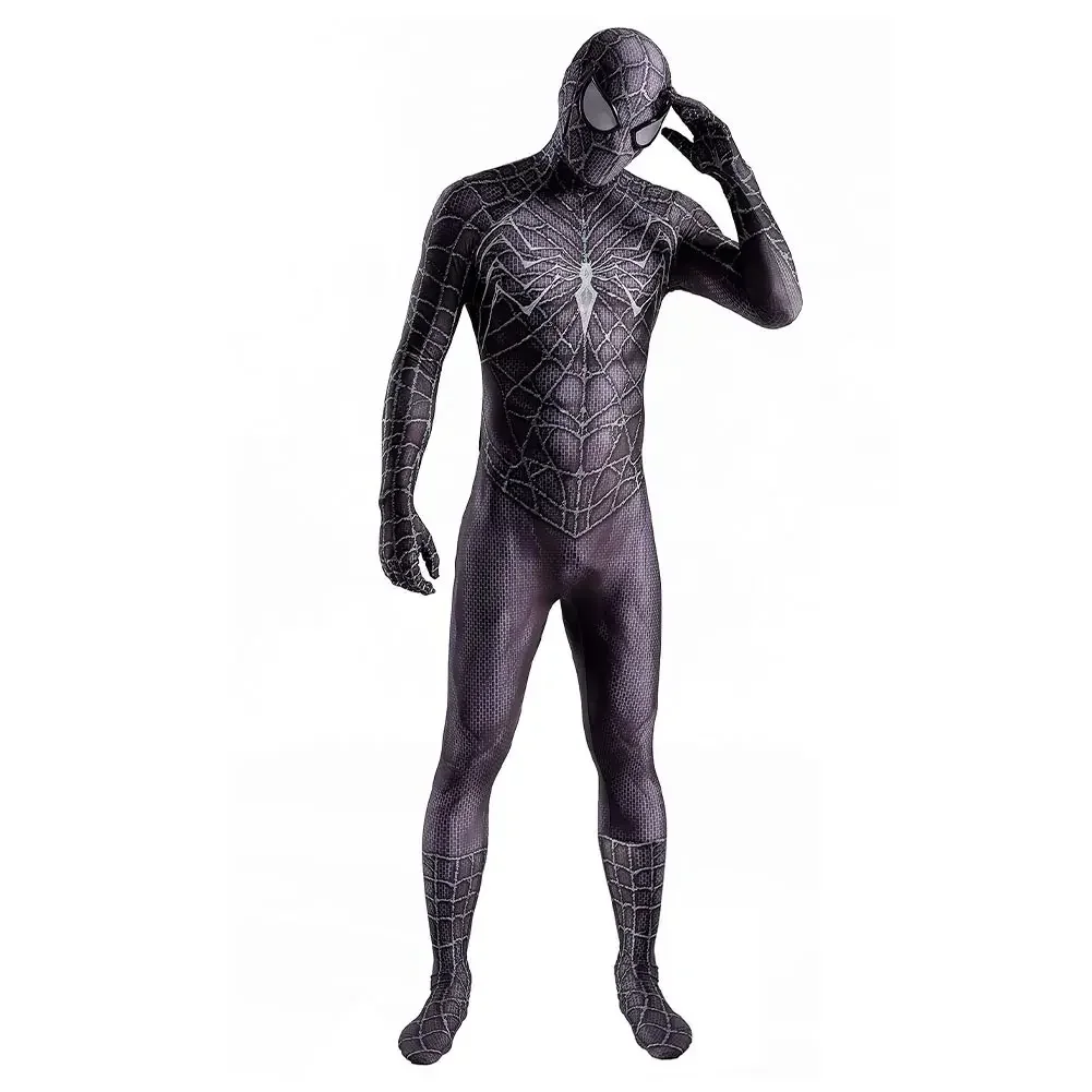 Disfraz completo de Venom Symbiote para adultos y niños, traje de Cosplay de superhéroe de Spiderman, mono de fiesta de segunda piel Zentai para Halloween