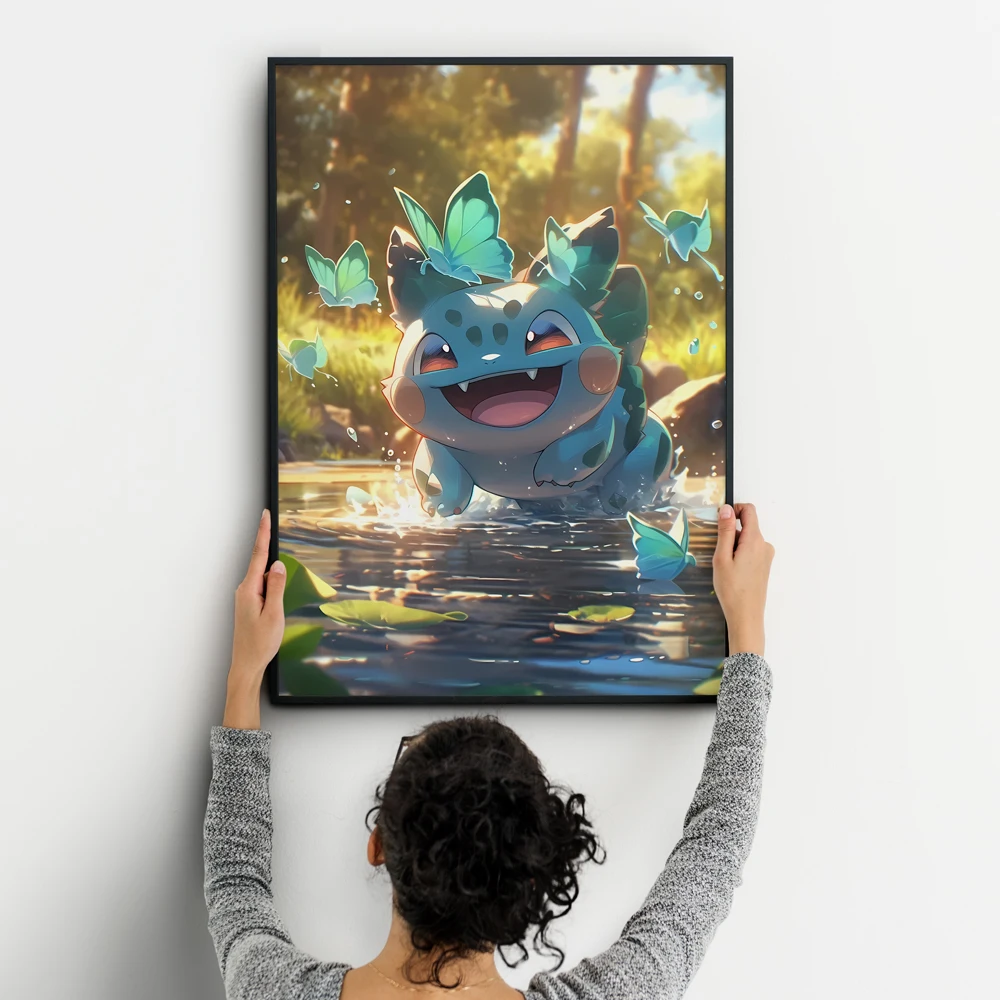 Anime Posters Pokemon Venusaur Bulbasaur Pikachu Modular Prints Classic Home Room Painting Wall Art Kid Decoration Paintings