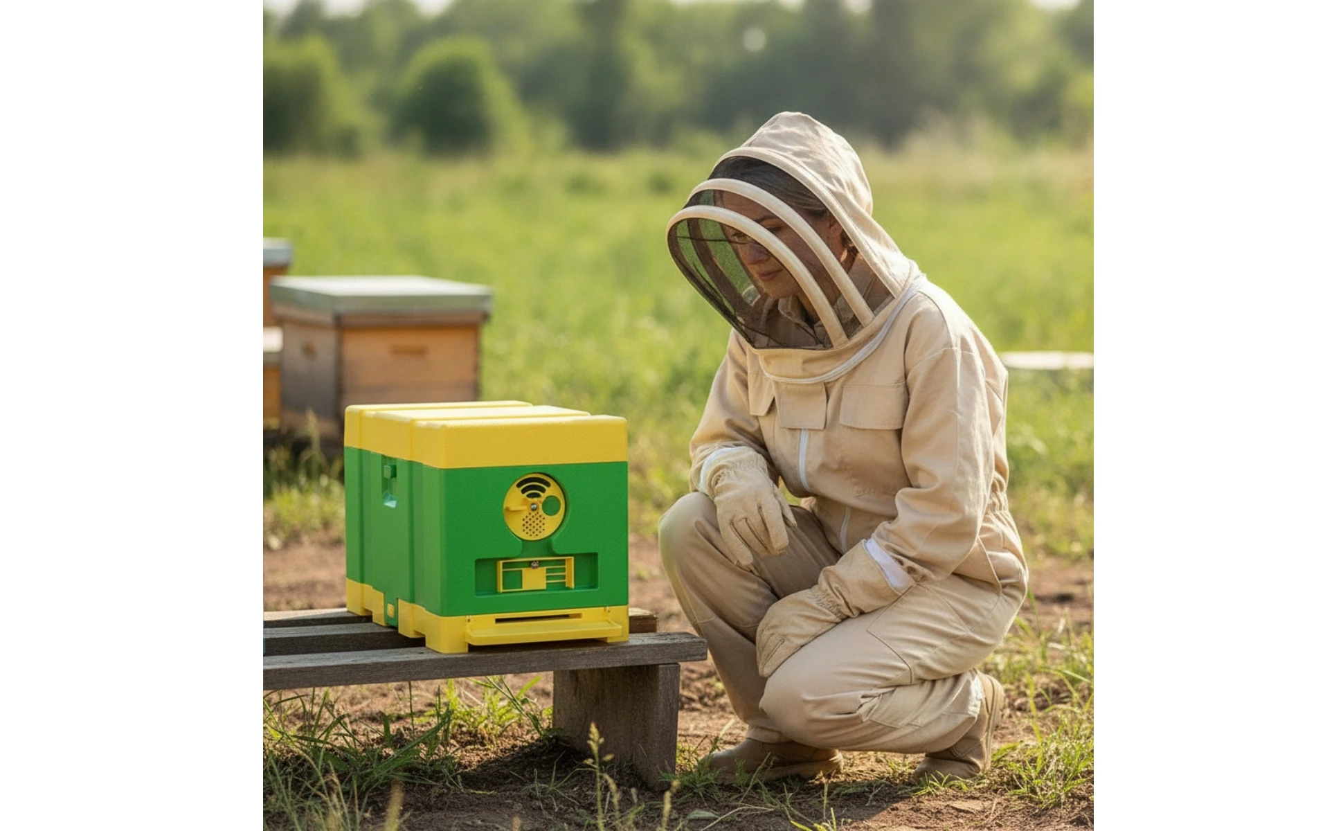 Mini Beehive Box Ventilated Bee Mating Nuc Bee Colony Box Bee House Two-Tone for Beekeepers Mini Beehive Box Ventilated Bee Mating Nuc Bee Colony Box Bee House Two-Tone for Beekeepers