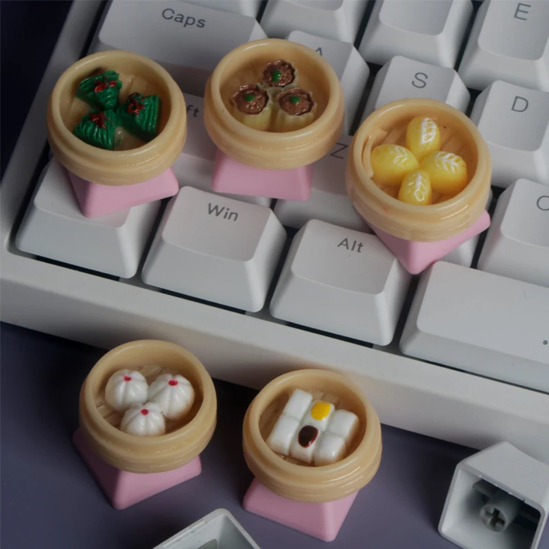 Creative Xiaolongbao keycap DIY Hand Customized Personalized Game Mechanical Keyboard PBT Food Transparent Keycap