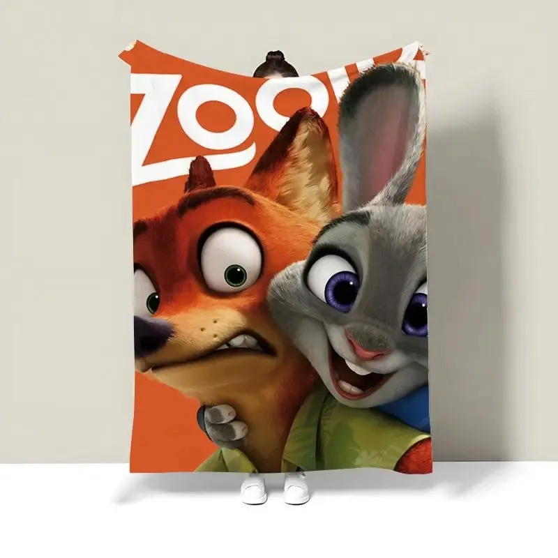 ผ้าห่มนวมลายการ์ตูนซูโทเปีย จูดี้ นิค สลอธ น่ารัก น้ำหนักเบา ใช้เป็นผ้าคลุมไหล่ ผ้าห่มนอน ลายอนิเมะ