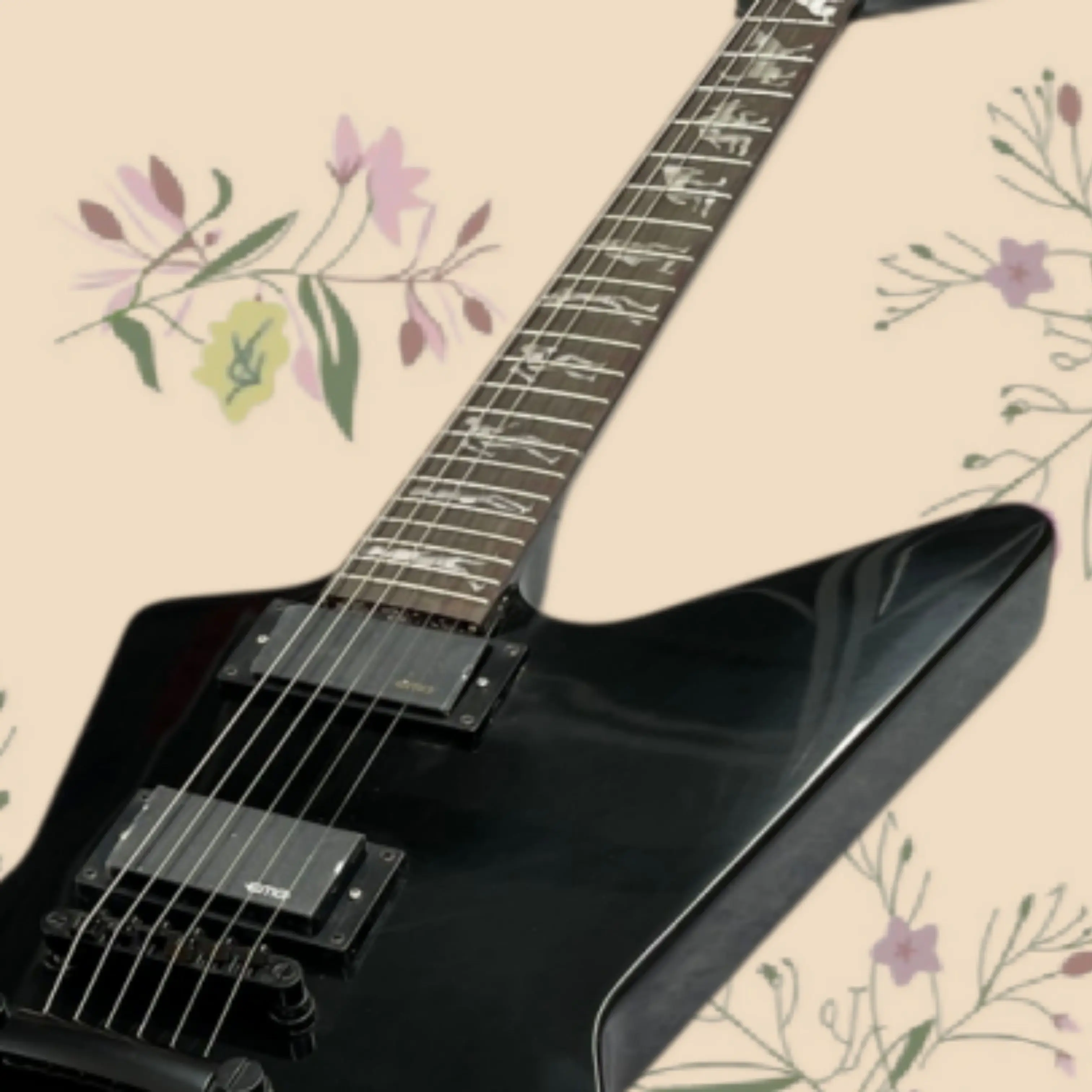 Glossy Black Electric Guitar,HH Pickups,Exquisitely Inlaid Rosewood Fingerboard Guitars,Personality Stage Performance Guitarra