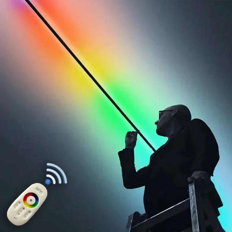 SANDYHA Moderno Linear Aço LED Luzes de Tira Interior Deco Lustre Lampe Design Lâmpada Noturna Lustre Luz de Parede para Hotel