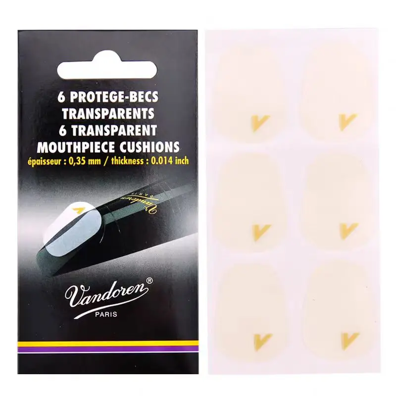 Vandoren-mouthpiece cushions 0.35mm,Clear,Soprano,Alto,Tenor,Clarinet Mouthpiece protective sticker