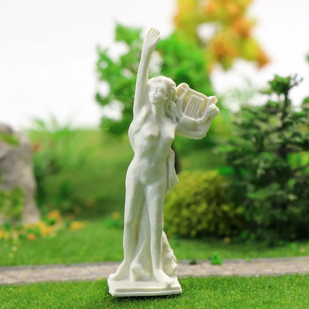 Evemodel GY04087 13pcs Statue Sculpture Fountain Model Railway HO Scale 1:87 Architecture