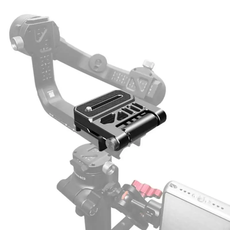 R9UB Foldable L Bracket Quick Mount Plate Compatible for Various Cameras 1/4 3/8 Hole