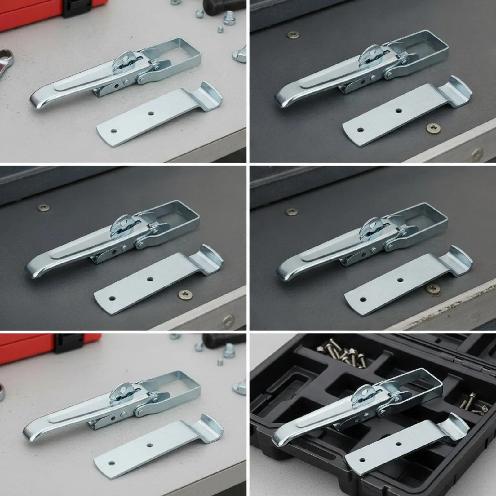 Iron Trailer Locking Clamp Secure Door Latch for RV Panel Utility Vehicle Automatic Gate Arm