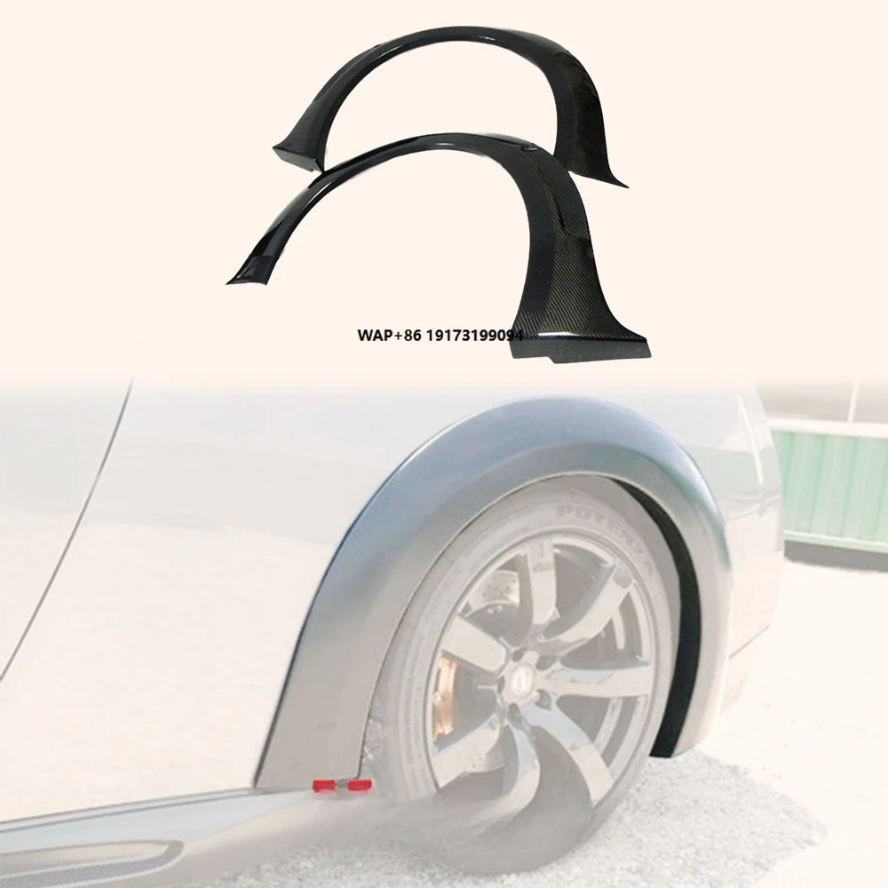 WD Style Carbon Fiber Rear Bumper Fender Flare Add-on for 2008-16 R35 GTR
