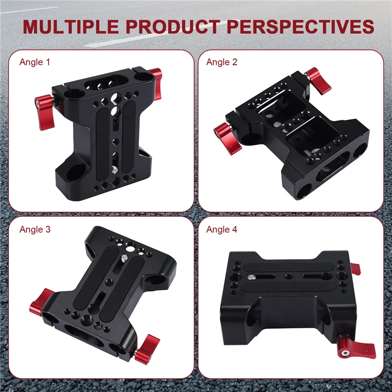 -A43I Multifunction Camera Base Plate With 15Mm Rod Rail Clamp For Dslr Camera Shoulder Rig Support Accessories