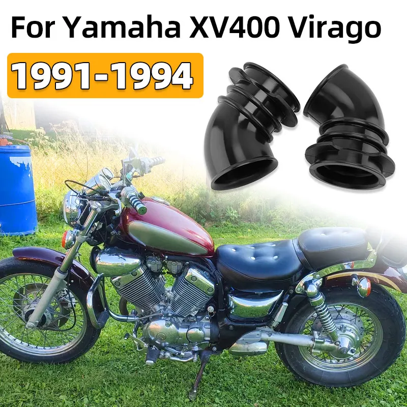 2 PCS Motorcycle Rubber Carburetor Intake Manifold Interface For Yamaha XV400 XV 400 Virago 1991-1994