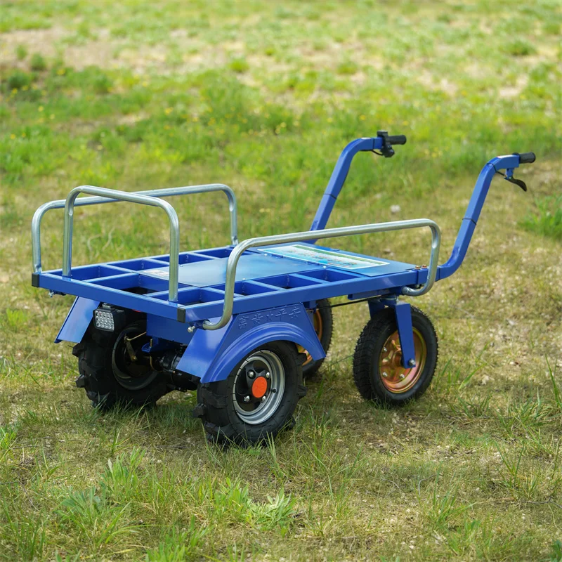 

High Quality Heavy Duty Electric Dolly Four-Wheeled Hand Truck With Inflatable Iron Tire For Warehouses