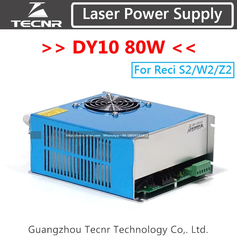 DY10 CO2เลเซอร์แหล่งจ่ายไฟ80W สำหรับ RECI W1/Z1/S1/S2 Co2หลอดเลเซอร์แกะสลักตัด HY-DY10