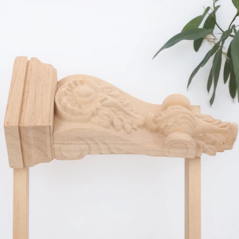 

Wooden Roman Column Corner Applique Solid Wood Corbels for Wall Decoration Furniture Trim Corbels Decorative Wood Appliques