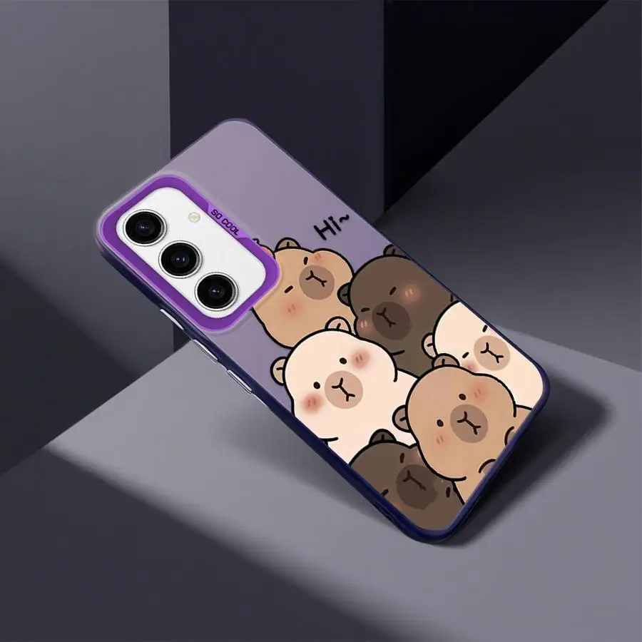 만화 귀여운 카피바라 백 폰 케이스 (삼성 갤럭시 A33 A73 A34 A22 A52 A32 A53 A24 A25 A36 A26 A23 용)