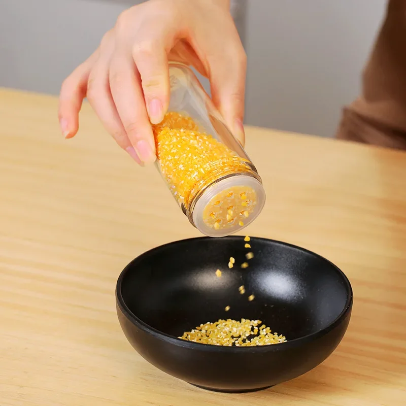 Zestaw szklanych obrotowych słoików na przyprawy ze stali nierdzewnej 430, słoik na przyprawy, narzędzia do ziół i przypraw, nowe przybory kuchenne