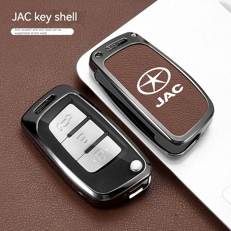 Zinc Alloy Car Key Case Cover For Jac Ruifeng S2 Shuailing T6 Pickup Truck M3 Heyue RS Protection Keychain Interior Accessories