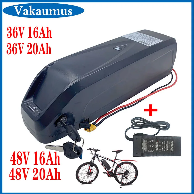 

36V 48V20Ah 13S 18650 EBike Hailong shell battery with USB 1000W electric mountain bike motorcycle modification kit octagonal