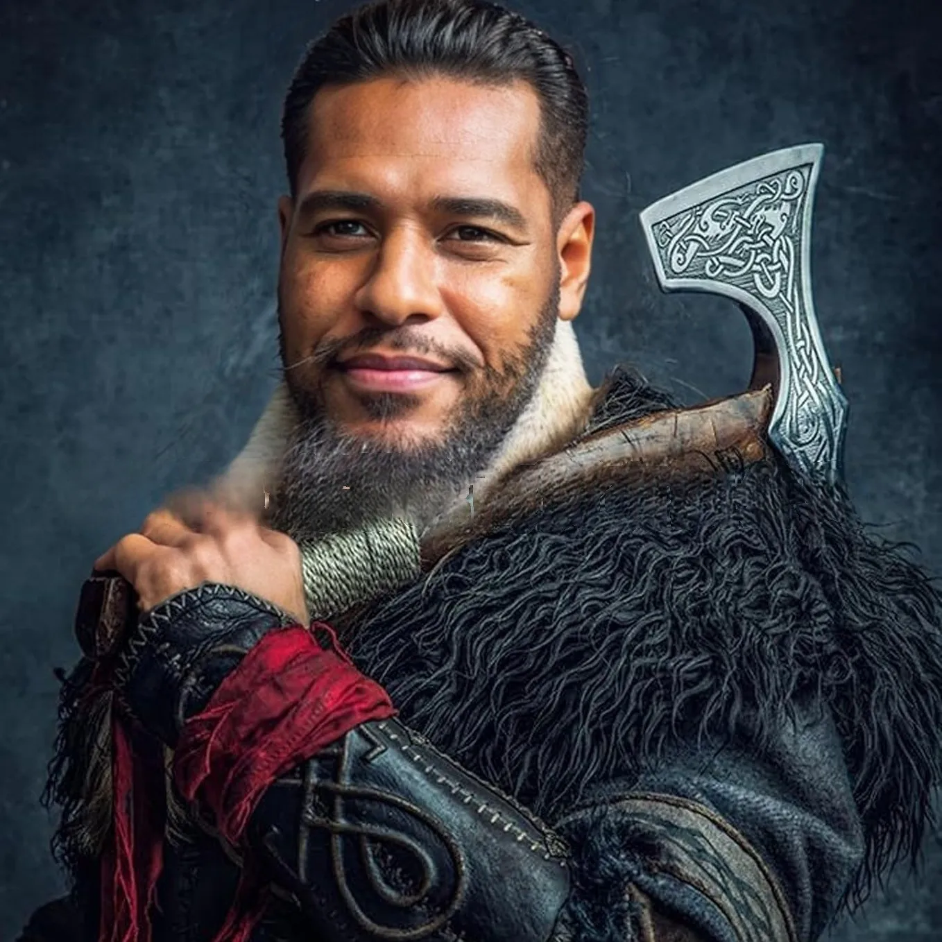 هالوين الفراء طوق الملابس الشتوية الملك المحارب عباءة الفايكنج شال فرو القرون الوسطى المحارب الفراء الاصطناعي عباءة تأثيري حلي