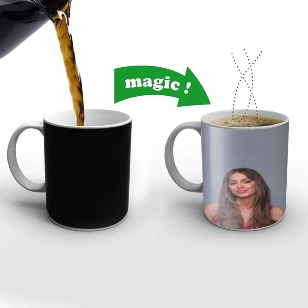 Tini Stoessel Magic Hot Cold Heat Temperature Sensitive Color-Changing Coffee Tea Milk Mug Cup