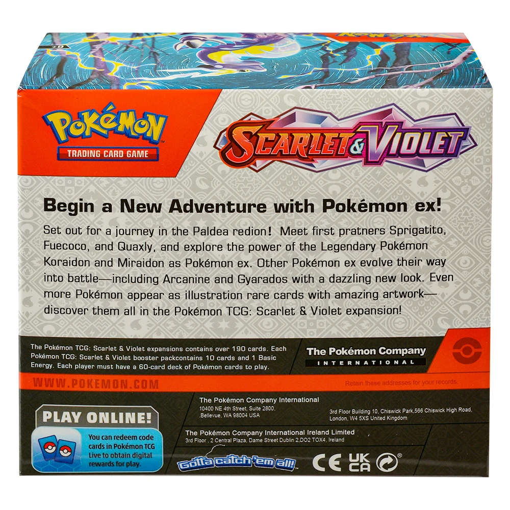 360Pcs Kartu Permainan Pokémon TCG Bahasa Inggris: Scarlet Violet Box Kartu Permainan Pokemon 36 Pack Box
