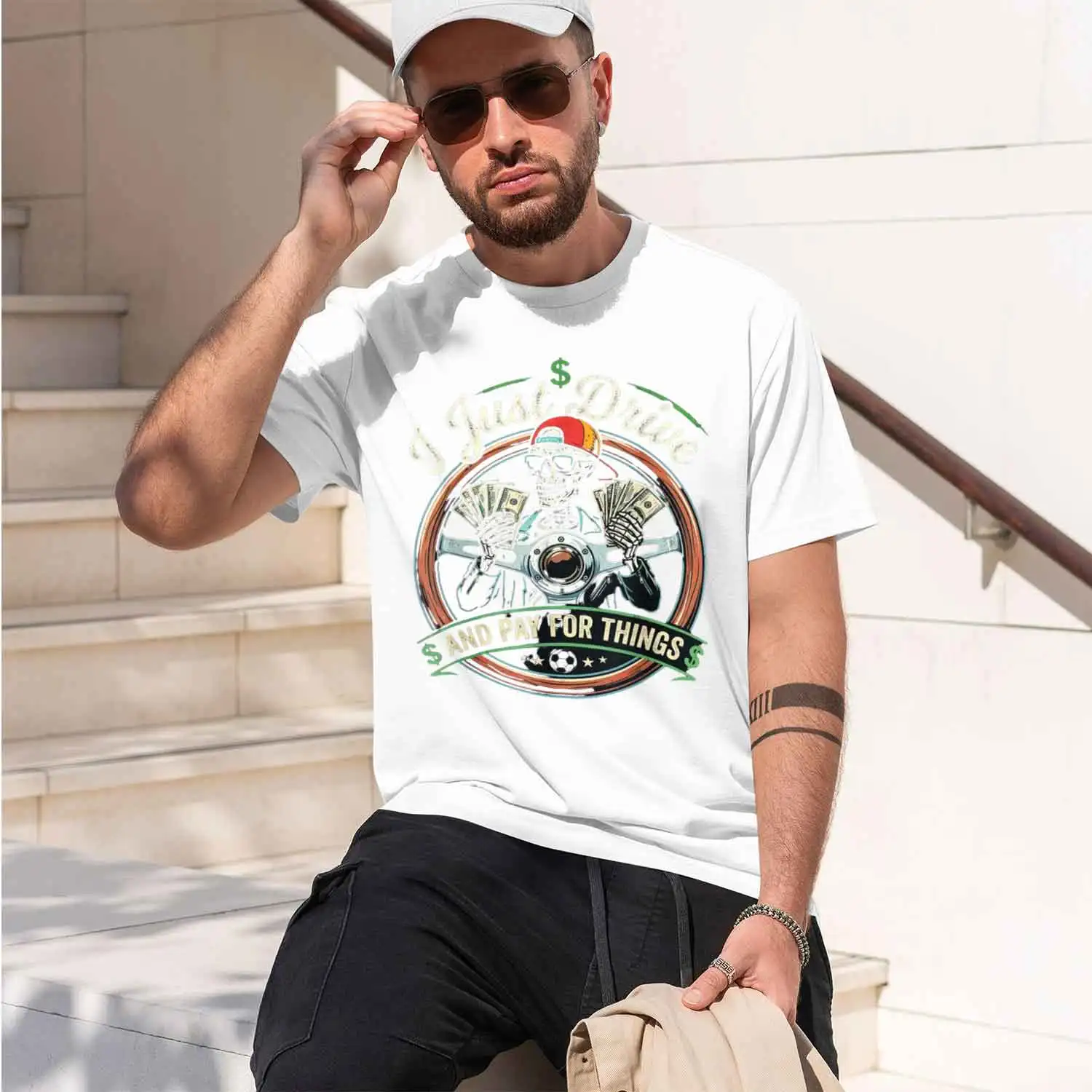 I Just ive And Pay For Things Funny Soccer iver Da T-Shirt Summer Short-Sved Breathable Sweat-Wking Versatile Trendy 2026 New Mo