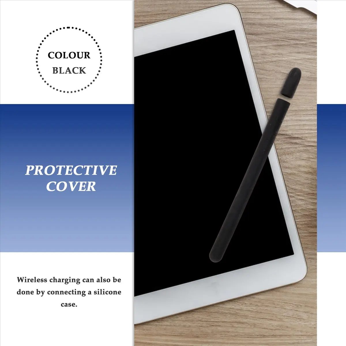 High-quality PC accessories in Stock Tablet Press Stylus Pen Protective Cover for Apple Pencil 2 Black