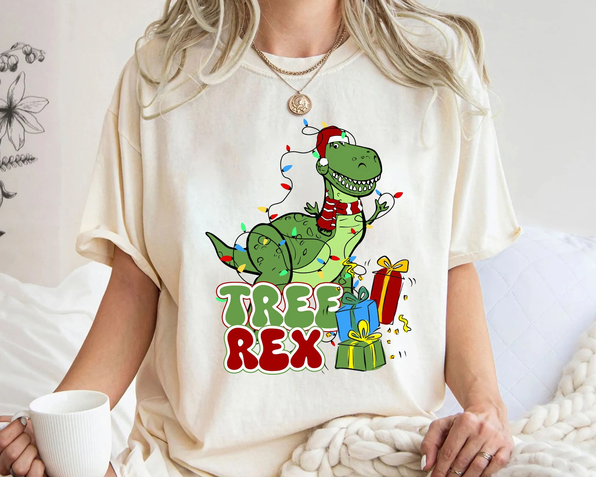 

Женская футболка с забавными рождественскими огнями «История игрушек Диснея», хлопковая футболка унисекс с короткими рукавами, свободная повседневная стильная футболка большого размера