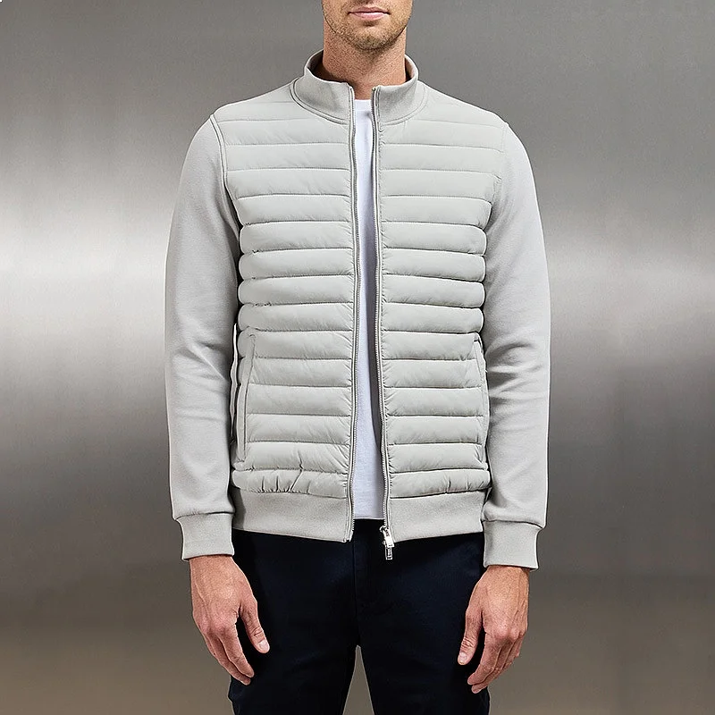 Men Lightweight Puffer Jacket Quilted Bomber Coat Spring Summer Outerwear