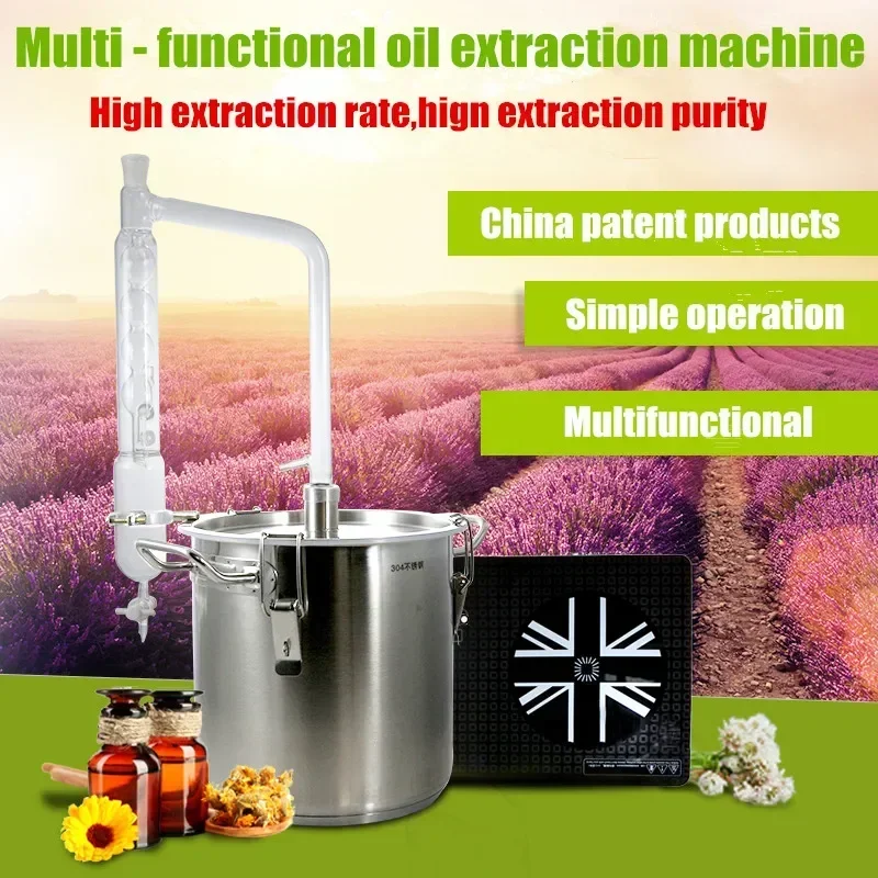 

Экстрактор для дистилляции эфирного масла пищевой нержавеющей стали DIY Роза Гидрозольное оборудование для заваривания ликера