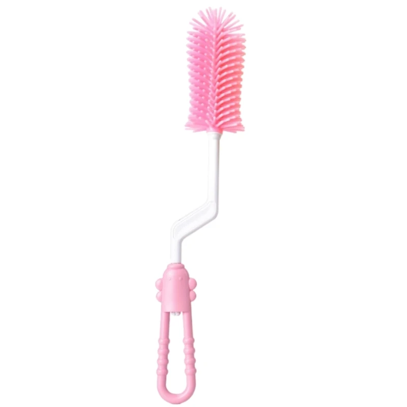 Brosse à biberon pour bébé, brosse à sucette en Silicone, nettoyage en profondeur, poignée ergonomique, brosse à mamelon,