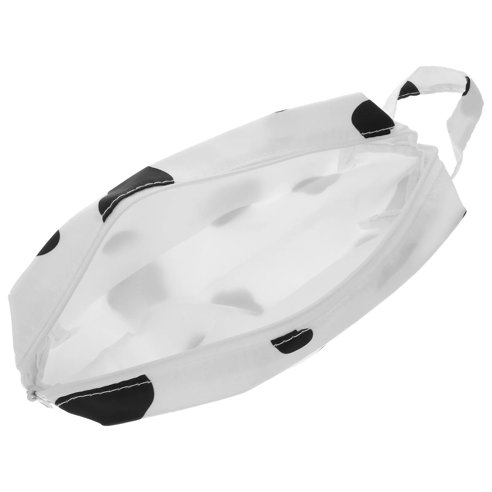 Large Capacity Cow Pencil Case Nylon Pen Bag Portable Zipper Pouch Handle Design Student Supplies Organizer Storage
