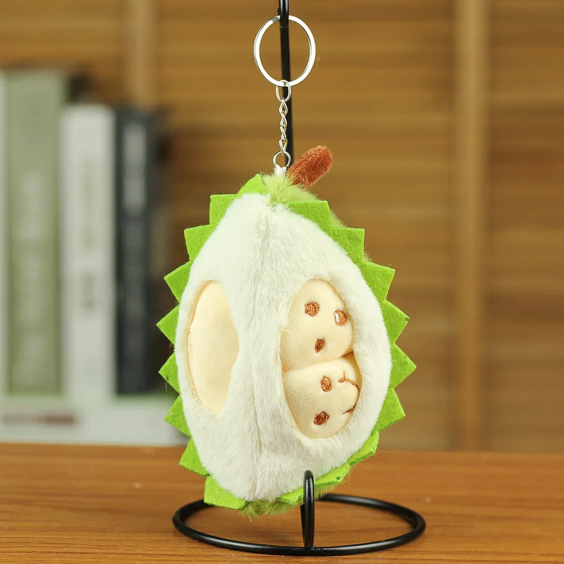 ตุ๊กตาผลไม้จำลอง ทุเรียนน่ารัก ตุ๊กตาทุเรียนนุ่มนิ่ม พวงกุญแจตุ๊กตา ของตกแต่งกระเป๋า ของขวัญวันเกิด พวงกุญแจตุ๊กตา