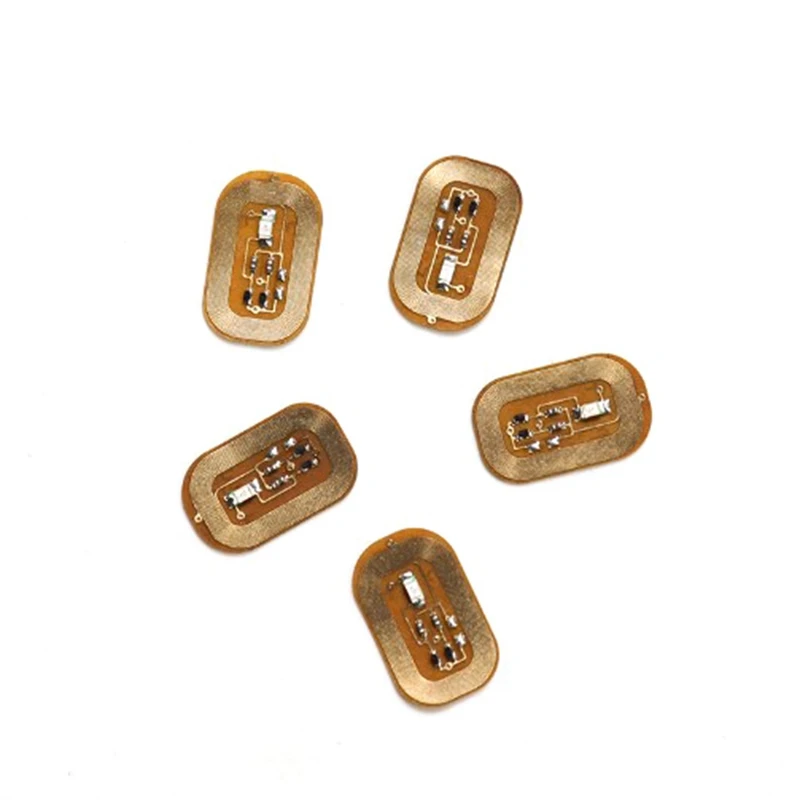 AT17 5 шт. NFC наклейка для ногтей светодиодный голый чип интеллектуальная светящаяся лампа для ногтей наклейка для ногтей улучшение, фиолетовый свет